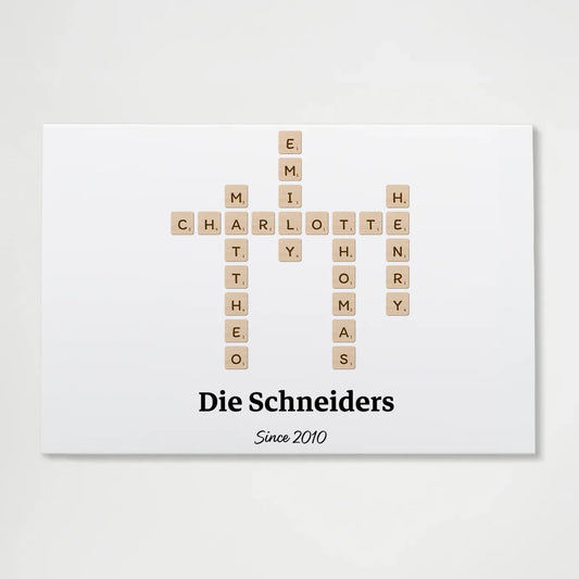 Personalisierte Leinwand "Scrabble"