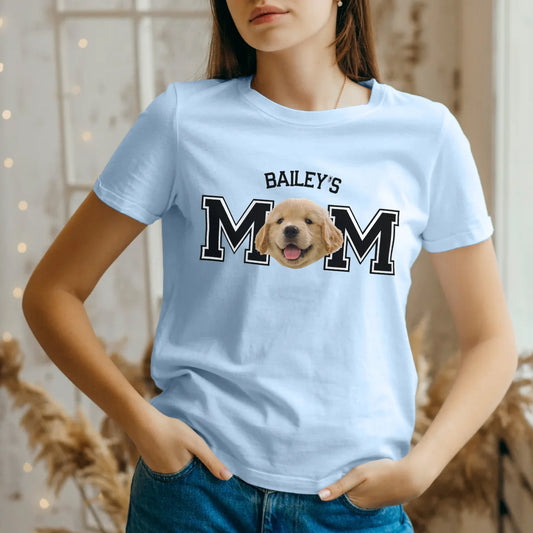 Personalisiertes T-Shirt "Dog Mom" mit Foto