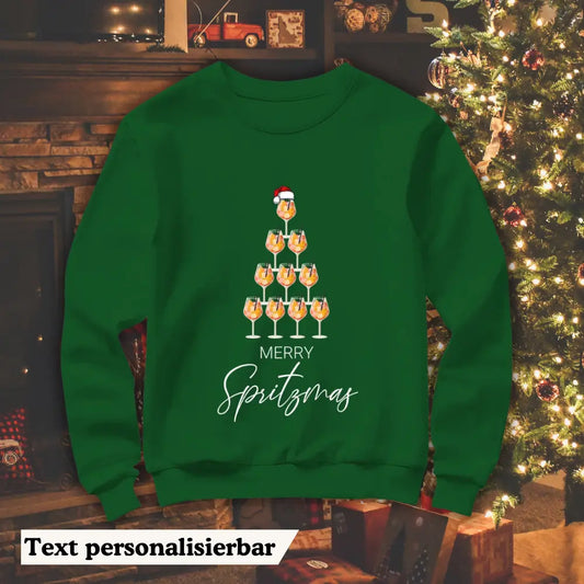 Personalisierter Christmas Sweater "Merry Spritzmas"