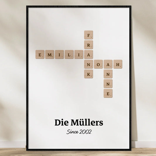 Personalisiertes Poster "Scrabble"